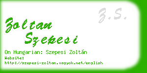 zoltan szepesi business card