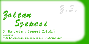 zoltan szepesi business card